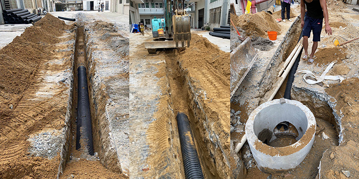 雨污分流施工改造現(xiàn)場