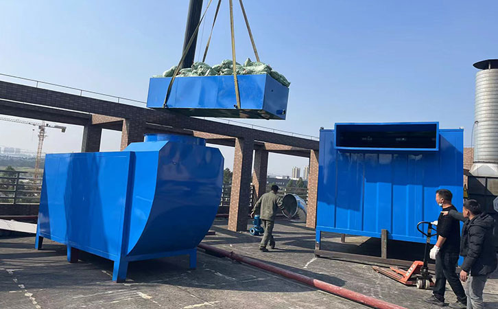 塑膠有機廢氣處理設備（生物法廢氣處理設備+活性炭吸附器）