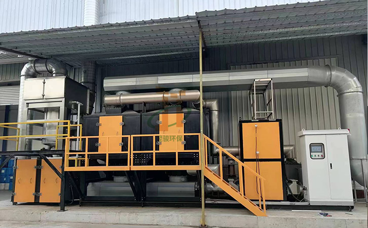 噴漆房廢氣治理工程（活性炭吸附濃縮+催化燃燒設備）設計安裝