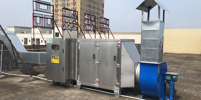 東莞市銘榮包裝材料有限公司廢氣處理工程案例現(xiàn)場(chǎng)