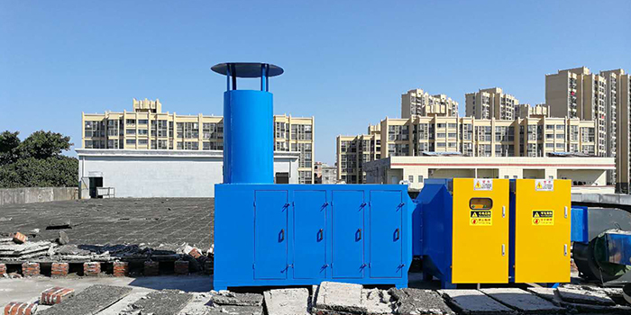 電子材料廠廢氣處理工程(UV光催化廢氣處理設備+活性炭吸附器)案例